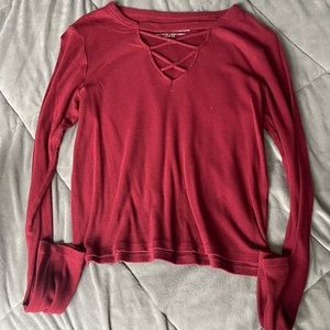 Red Hollister Size M long sleeve top